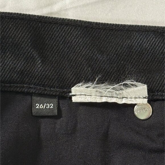 TOTEME Tapered Leg Jeans Women's in Washed Black - Picture 8 of 12